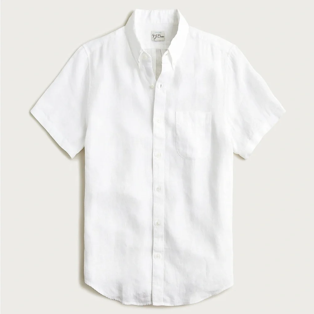 J.Crew Short-sleeve Baird McNutt Irish linen shirt EUC Size XXL